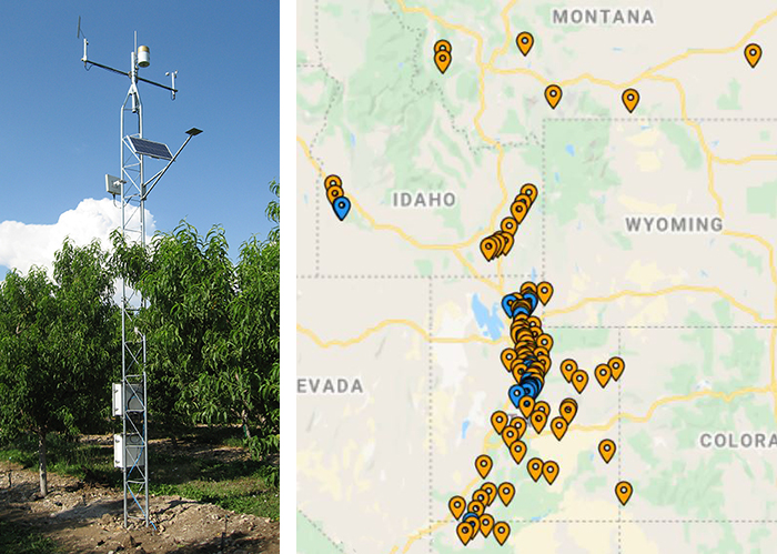 weather station and station map