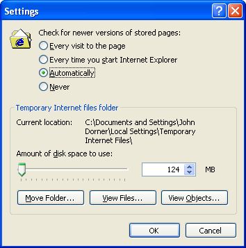 screen capture of Settings dialog window